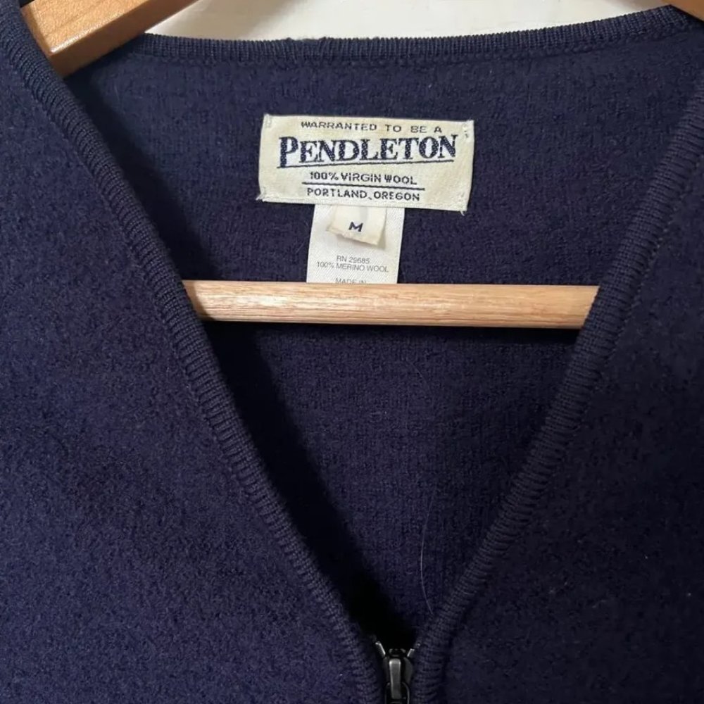 Pendleton Purple Zip-Up Cardigan